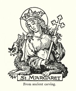 Sint Margaretha, van oude houtsnede door English School