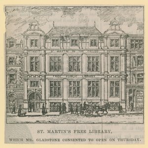 St Martins Vrije Bibliotheek, geopend door Mr Gladstone door English School