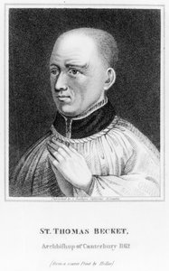 St. Thomas Becket, naar een prent van Hollar