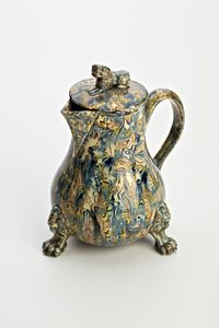Staffordshire vaste agaatware-effect kan, ca. 1760-70
