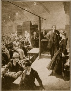 Toneelvoorstelling voor soldaten die in de oorlog blind zijn geworden, 1914-19 door English School