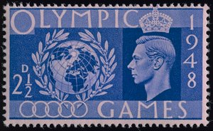 Postzegel ter herdenking van de Olympische Spelen van 1948 in Londen