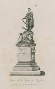 Standbeeld van Frances, hertog van Bedford, in Russell Square, Londen door English School