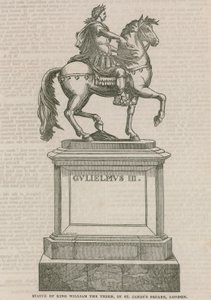 Standbeeld van koning Willem de Derde, in St Jamess Square, Londen door English School