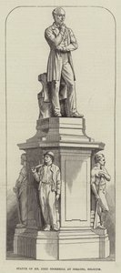 Standbeeld van de heer John Cockerill in Seraing, België door English School