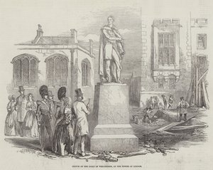 Standbeeld van de Hertog van Wellington, bij de Tower of London door English School