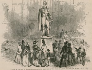 Standbeeld van de Hertog van Wellington, opgericht in de binnenplaats van de Tower of London door English School