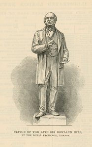 Standbeeld van wijlen Sir Rowland Hill door English School