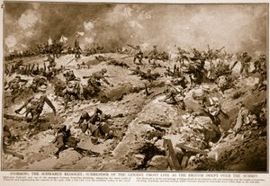 Bestorming van de Schwaben Redoute: overgave van de Duitse frontlinie terwijl de Britten de top veroverden door English School