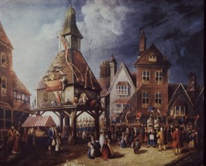 Shakespeare Jubileum in 1769 bij de High Cross, Stratford-on-Avon