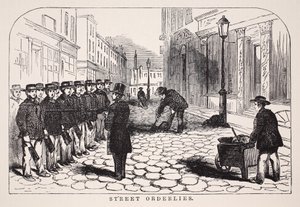 Straatordelijken, illustratie uit London Labour and London Poor door Henry Mayhew, pub. 1862 door English School