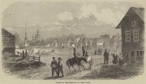 Straat in Helsingfors, aan de Oostzee door English School