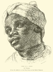 Studie van een neger (gravure) door English School