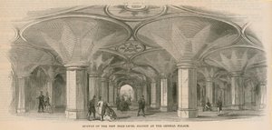 Ondergrondse van het nieuwe hooggelegen station bij het Crystal Palace door English School