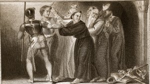 Onderdrukking van de kloosters, illustratie uit David Humes The History of England, uitgegeven door R. Bowyer, Londen, 1812 door English School