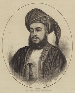 Syed Barghash Bin Said, sultan van Zanzibar (gravure)