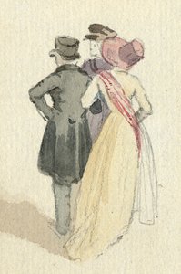 Drie figuren, ca. 1825 door English School