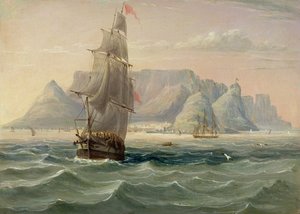 Tafelberg, Kaapstad, vanaf de Zee, 1820