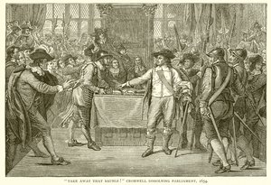 Neem die prul weg! Cromwell ontbindt het parlement, 1654 door English School