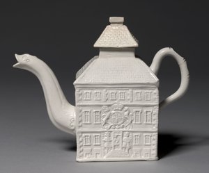 Theepot, gemaakt in Staffordshire Factory, Groot-Brittannië, gemodelleerd door Aaron Wood