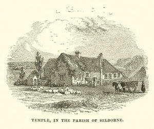 Tempel, in de parochie Selborne (gravure) door English School