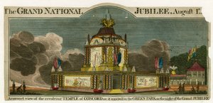 Tempel van Concord ter viering van de Vrede van 1814 door English School