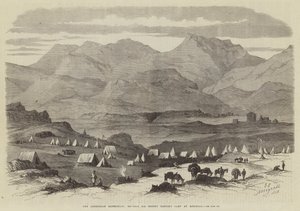 De Abessijnse Expeditie, Kamp van Generaal Sir Robert Napier in Adigerat (gravure) door English School