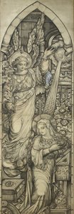 De annunciatie, werkplaats van Heaton, Butler & Bayne, ca. 1900 door English School