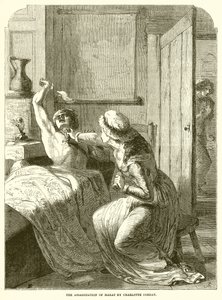 De moord op Marat door Charlotte Corday door English School