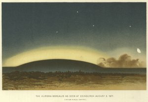 Het Noorderlicht gezien in Edinburgh, 6 augustus 1871