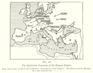 De barbaarse invasies van het Romeinse Rijk door English School