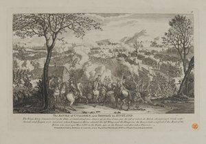 De Slag bij Culloden, nabij Inverness in Schotland, uitgegeven door Bowles en Carver, 1746 door English School