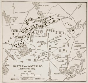 De Slag bij Waterloo, 18 juni 1815 door English School