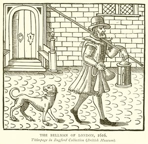 De nachtwaker van Londen, 1616 door English School