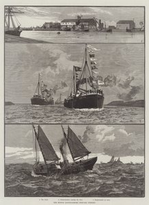 De diepzeevisserij van Boston (Lincolnshire) (gravure) door English School