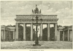 De Brandenburger Tor, Berlijn, 1870
