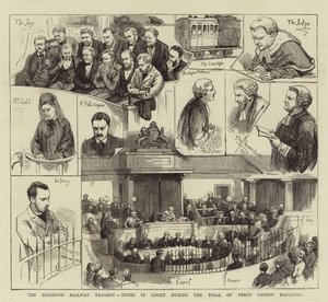 De Brighton Spoorwegtragedie, aantekeningen in de rechtbank tijdens het proces van Percy Lefroy Mapleton door English School