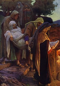 De Begrafenis van Jezus (kleur litho)