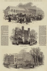 De Verkiezing van de Kanselier van Cambridge (gravure)