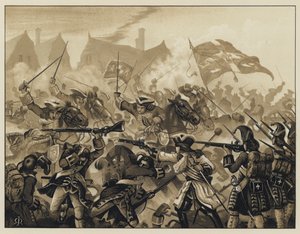 De karabiniers bij Ramilies, 23 mei 1706 door English School