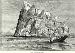 Het kasteel van Ischia (gravure) door English School