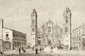 De kathedraal in Havana, Cuba door English School