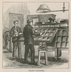 Het Centrale Postkantoor Telegraaf Etablissement: Telegrammen traceren door English School