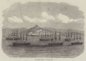 Het Kanaalsquadron in Vigo Bay, Spanje door English School