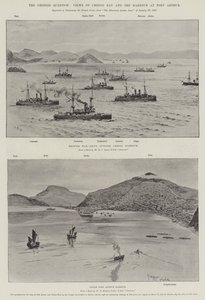 De Chinese kwestie, uitzichten op Chefoo Bay en de haven van Port Arthur door English School