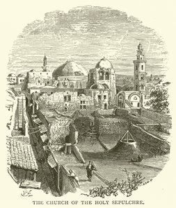De kerk van het Heilig Graf (gravure) door English School
