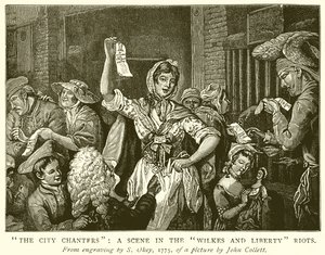 De stadzangers: Een scène in de Wilkes en Liberty-rellen door English School