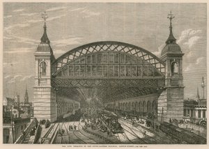 Het City Terminus van de Zuid-Oostelijke Spoorweg, Cannon Street, Londen
