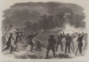 De Burgeroorlog in Amerika, Aanval op de Pickets van de Garibaldi Garde aan de Oostelijke Tak van de Potomac