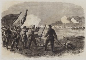 De Burgeroorlog in Amerika, Gevecht tussen de 71e New York en een Alabama Regiment bij de Slag om Bull Run door English School
